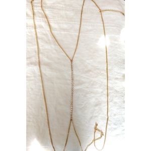 ♡ 4/$30 ♡ Thin Gold-toned Body Chain